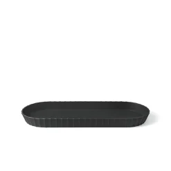 BLIM PLUS - VASSOIO IN POLIPROPILENE LINEA MINERVA 37.5X15CM NERO CARBONE