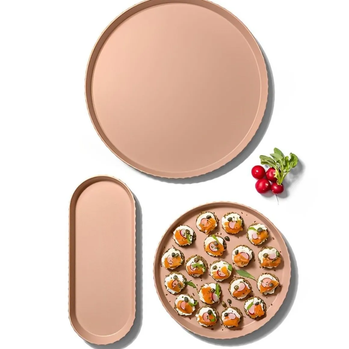 BLIM PLUS - VASSOIO IN POLIPROPILENE LINEA ATENA 40X3CM ROSA