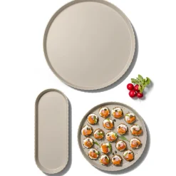 BLIM PLUS - VASSOIO IN POLIPROPILENE LINEA ATENA 40X3CM GRIGIO MOKA