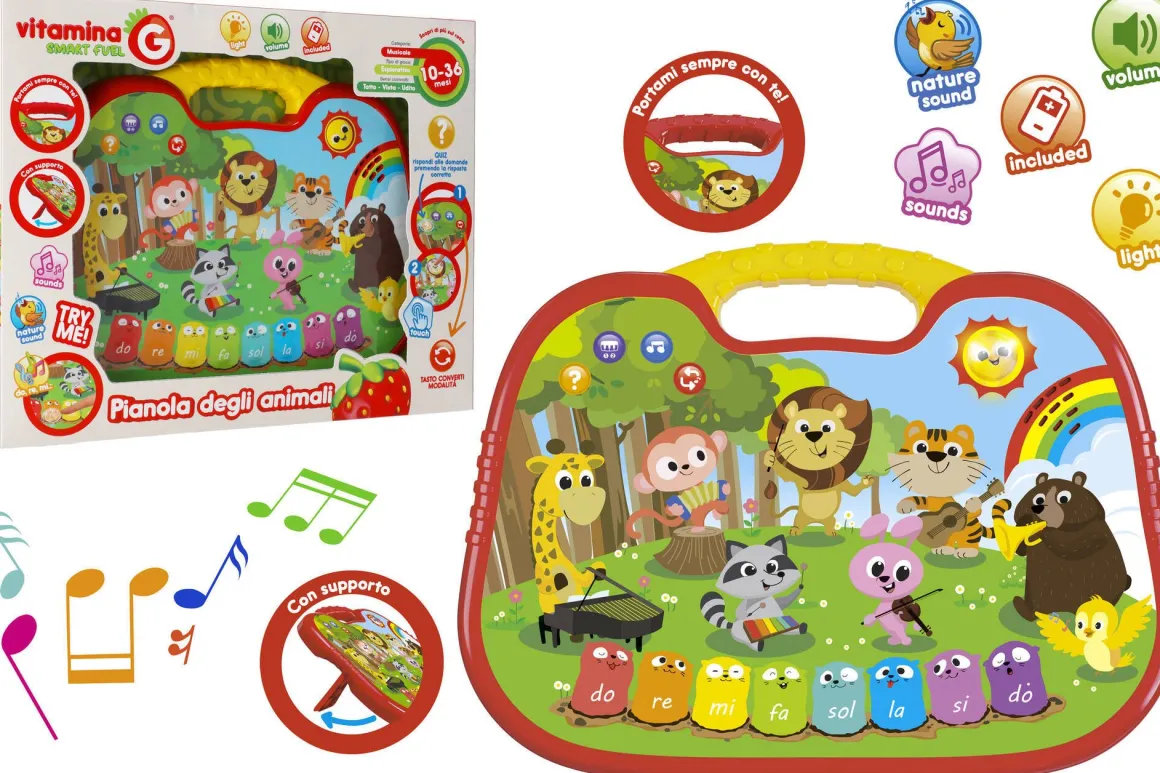 B/O PIANOLA ANIMALI ITALIANO CON LUCI/SUONI E MUSICHE TRY-ME: vendita online B/O PIANOLA ANIMALI ITALIANO CON LUCI/SUONI E MUSICHE TRY-ME in offerta
