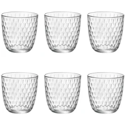 BORMIOLI - SET 6 BICCHIERI ACQUA LINEA SLOT IN VETRO TRASPARENTE 29CL