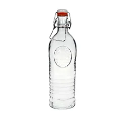 BOTTIGLIA IN VETRO TRASPARENTE CON TAPPO 1LT