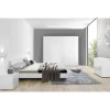 Camera da letto a prezzi bassi: camera da letto moderna in laminato bianco lucido