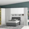 CAMERETTA mod LOFT BIANCO FRASSINATO e CEMENTO con particolari SENAPE: vendita online