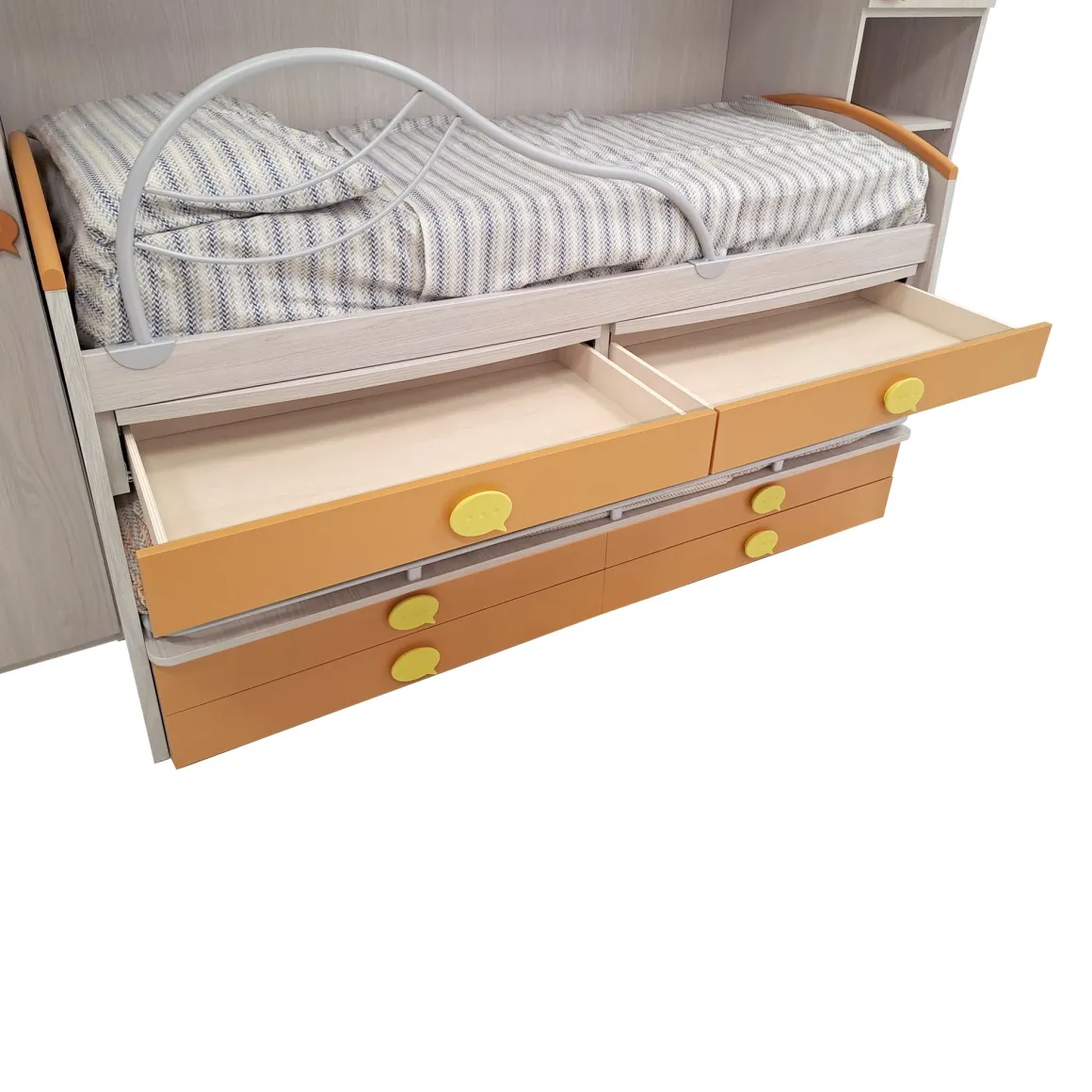 CAMERETTA GIESSEGI A PONTE MOD. JOB CENERE WOOD PANNA E ALBICOCCA