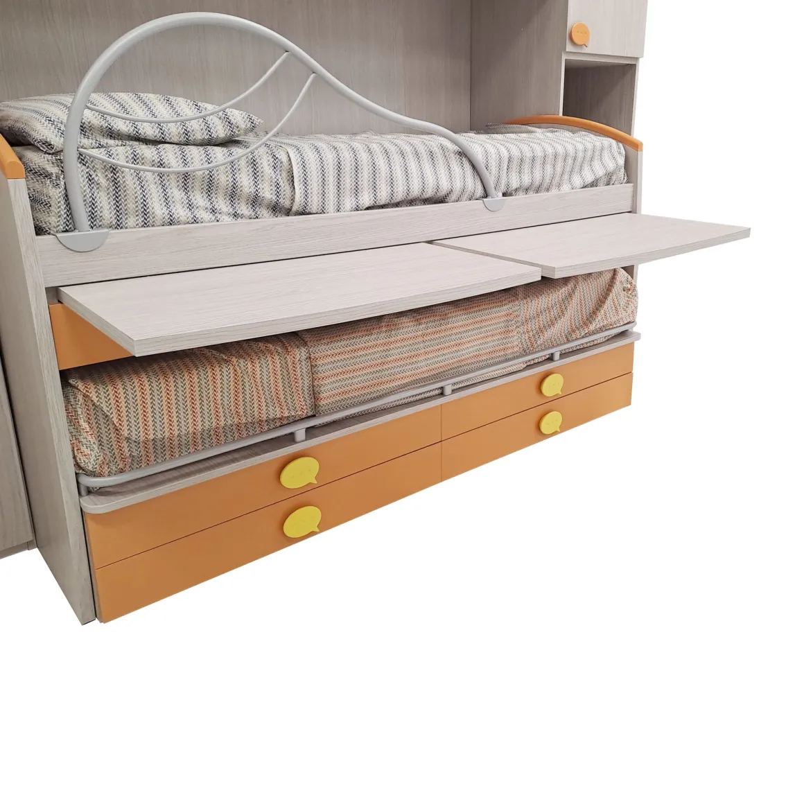 CAMERETTA GIESSEGI A PONTE MOD. JOB CENERE WOOD PANNA E ALBICOCCA