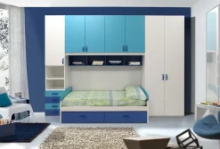 CAMERETTA GIESSEGI COMPLETA MOD. JOB BIANCO, CIELO E CIANO