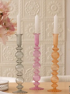 CANDELABRO PILA IN VETRO DIAM. 7.8 H. 30.5CM ASSORTITO : vendita online CANDELABRO PILA IN VETRO DIAM. 7.8 H. 30.5CM ASSORTITO in offerta