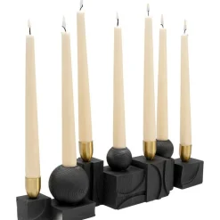 CANDELABRO VISTA NERO 40.5X8.5 H 12CM: vendita online CANDELABRO VISTA NERO 40.5X8.5 H 12CM in offerta