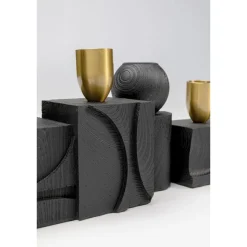 CANDELABRO VISTA NERO 40.5X8.5 H 12CM: vendita online CANDELABRO VISTA NERO 40.5X8.5 H 12CM in offerta
