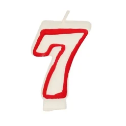 CANDELA PER COMPLEANNO 7 BIANCO H 7.3CM: vendita online CANDELA PER COMPLEANNO 7 BIANCO H 7.3CM in offerta