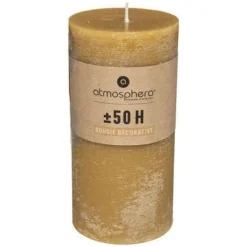 CANDELA ROTONDA OLIA GIALLA OCRA D 6.8 X H 14CM: vendita online CANDELA ROTONDA OLIA GIALLA OCRA D 6.8 X H 14CM in offerta