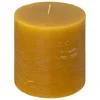 CANDELA ROTONDA OLIA GIALLA OCRA D 10 X H 10CM: vendita online CANDELA ROTONDA OLIA GIALLA OCRA D 10 X H 10CM in offerta