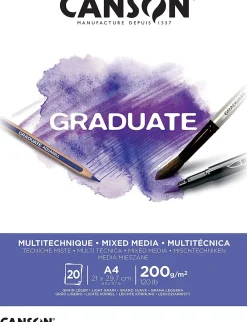 CANSON - ALBUM GRADUATE PER TECNICHE MISTE A4 20 FOGLI: vendita online CANSON - ALBUM GRADUATE PER TECNICHE MISTE A4 20 FOGLI in offerta