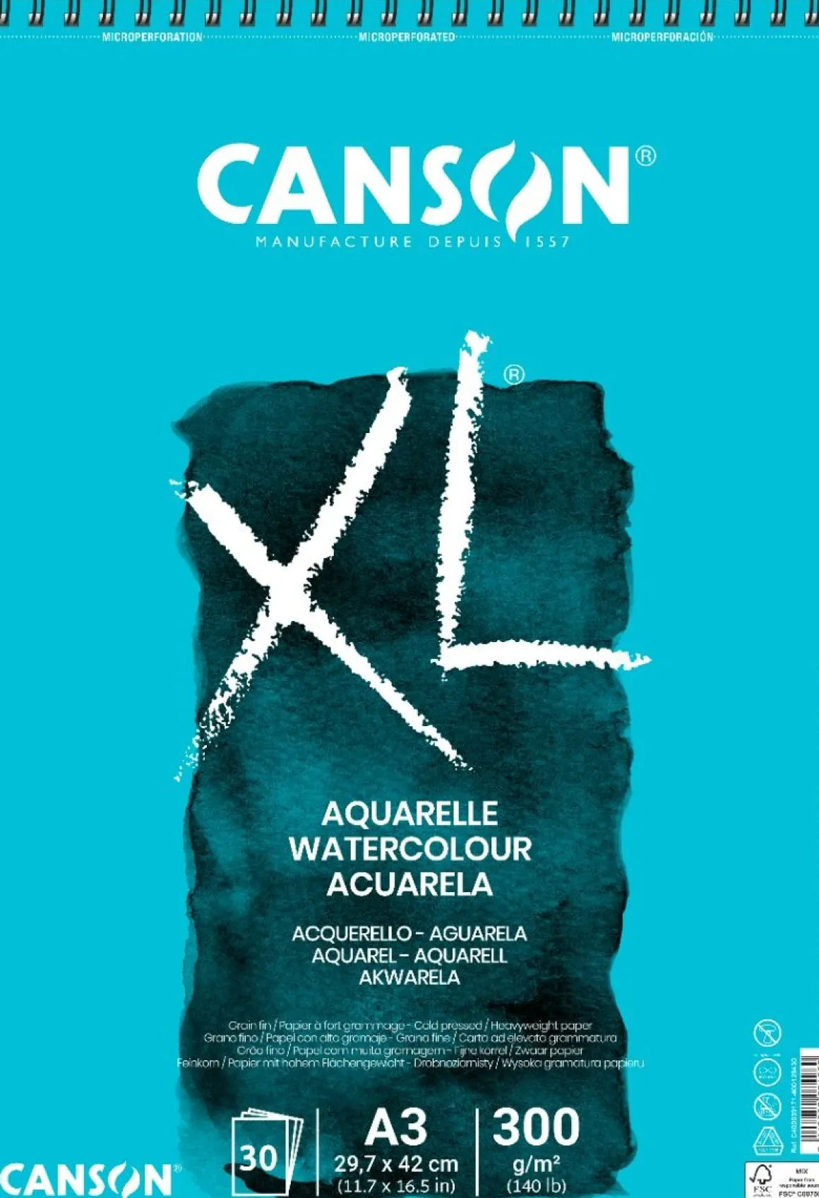 CANSON - ALBUM SPIRALATO XL ACQUARELLE A3 30 FOGLI: vendita online CANSON - ALBUM SPIRALATO XL ACQUARELLE A3 30 FOGLI in offerta