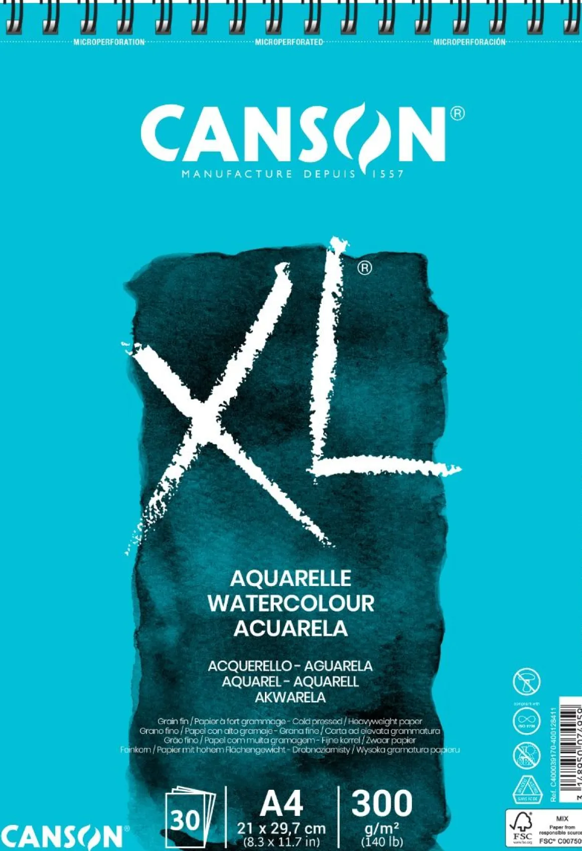 CANSON - ALBUM SPIRALATO XL ACQUARELLE A4 30 FOGLI: vendita online CANSON - ALBUM SPIRALATO XL ACQUARELLE A4 30 FOGLI in offerta