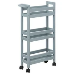 CARRELLO DA CUCINA IN MDF RAOUL 40X15 H.75CM AZZURRO