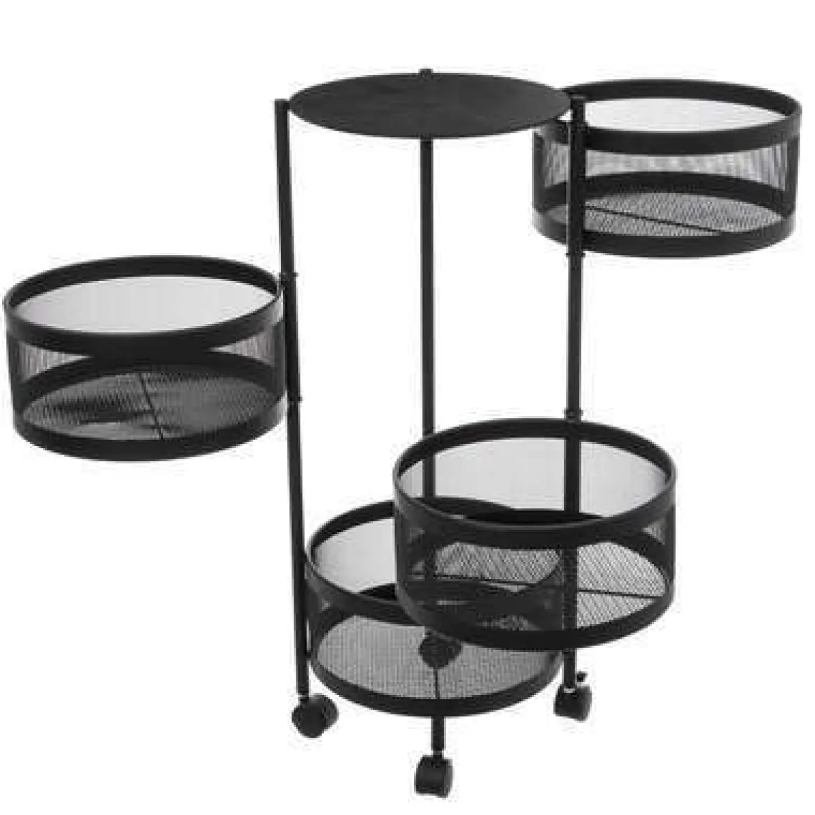 CARRELLO DA CUCINA IN METALLO MAYAJ CM 76X33 NERO