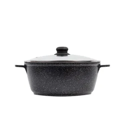 CASSERUOLA 2 MANICI VULCANIA CON COPERCHIO IN VETRO DIAM. 36CM