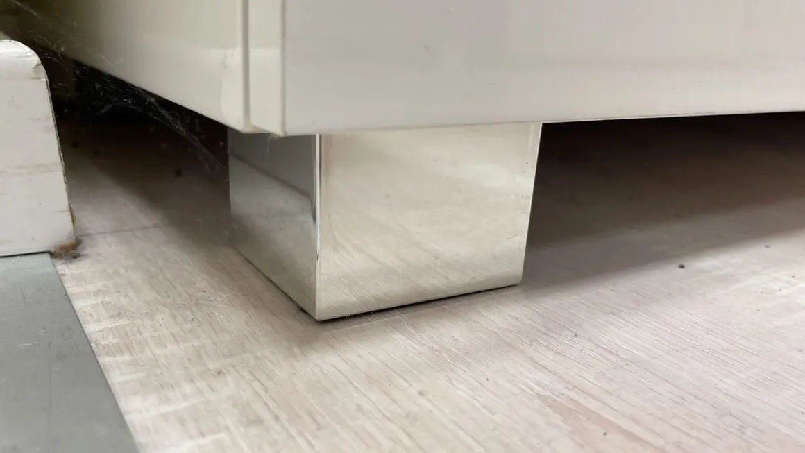 CASSETTIERA 5 CASSETTI IN LAMINATO BIANCO LUCIDO 60X44cm altezza 104cm: vendita online