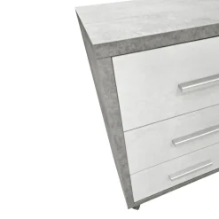 CASSETTIERA CEMENTO E OSSIDO BIANCO: MODELLO DOUBLE