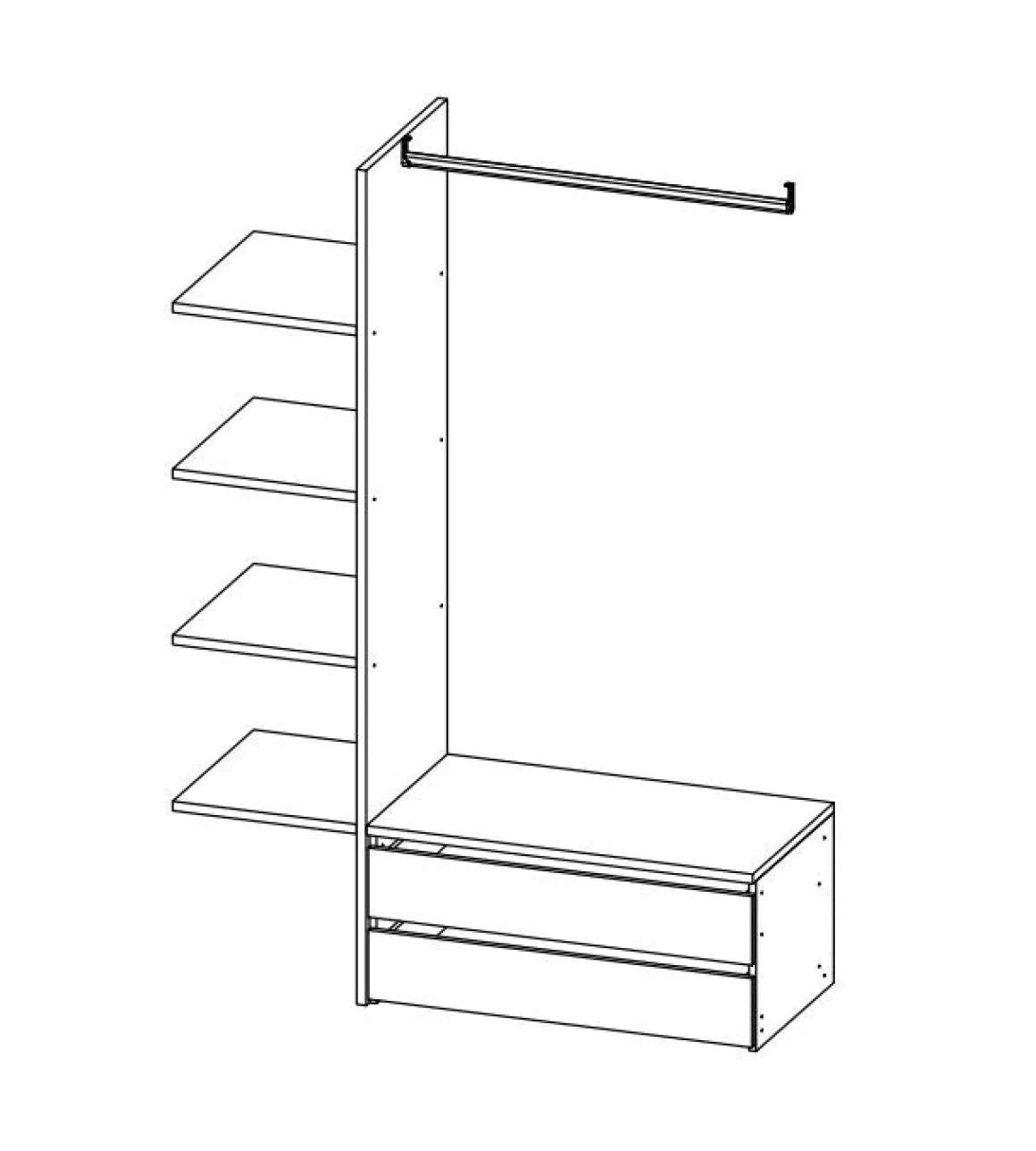 Cassettiera con 2 Cassetti e divisorio in laminato bronzo in offerta