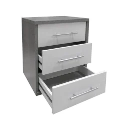 Cassettiera Economica: Cassettiera Bianca e Beton modello Omega