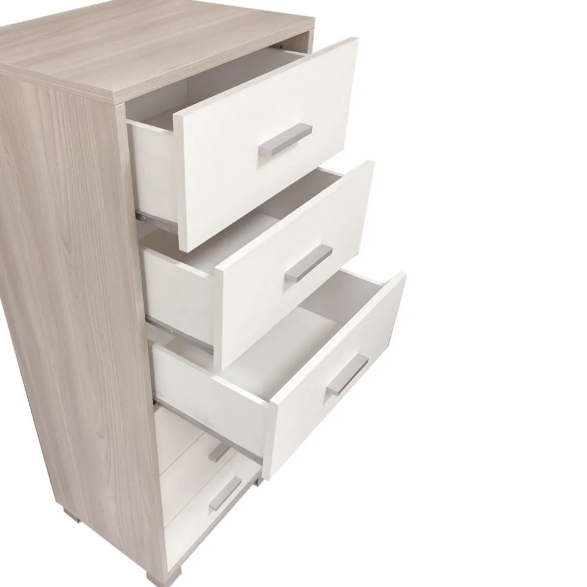 Cassettiera in offerta: cassettiera 6 cassetti in laminato bianco fiammato