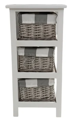 CASSETTIERA MULTIUSO IN LEGNO MASSELLO CM 30X30 H.58 BIANCO: vendita online CASSETTIERA MULTIUSO IN LEGNO MASSELLO CM 30X30 H.58 BIANCO in offerta