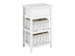 CASSETTIERA MULTIUSO IN LEGNO MASSELLO CM 27X30 H.60 BIANCO : vendita online CASSETTIERA MULTIUSO IN LEGNO MASSELLO CM 27X30 H.60 BIANCO in offerta