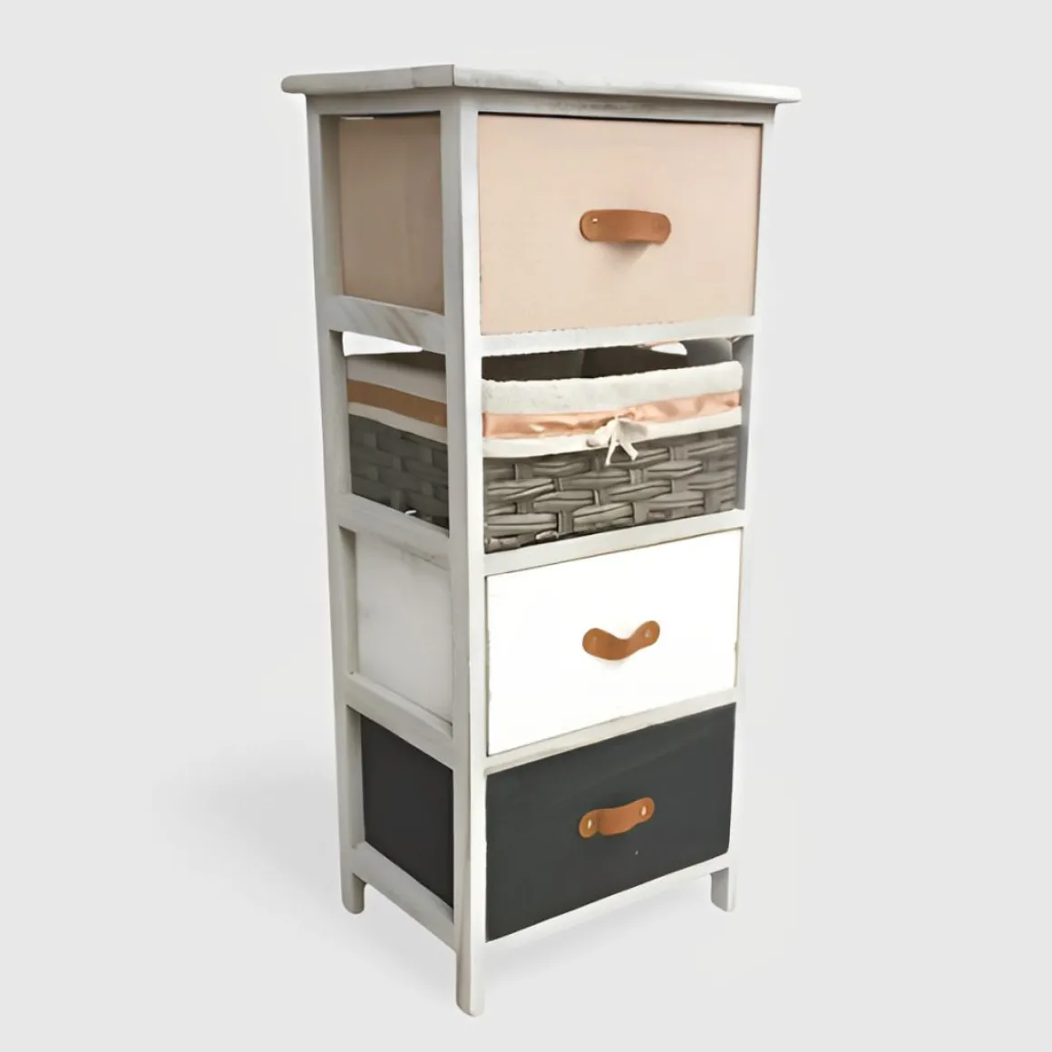 CASSETTIERA MULTIUSO IN LEGNO MASSELLO CM 35X26 H.86 MULTICOLORE : vendita online CASSETTIERA MULTIUSO IN LEGNO MASSELLO CM 35X26 H.86 MULTICOLORE in offerta