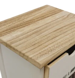 CASSETTIERA MULTIUSO IN LEGNO MASSELLO CM 30X24 H.95 BIANCO E MULTICOLORE: vendita online CASSETTIERA MULTIUSO IN LEGNO MASSELLO CM 30X24 H.95 BIANCO E MULTICOLORE in offerta