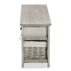 CASSETTIERA MULTIUSO IN LEGNO MASSELLO CM 107X29 H.42 CEMENTO: vendita online CASSETTIERA MULTIUSO IN LEGNO MASSELLO CM 107X29 H.42 CEMENTO in offerta