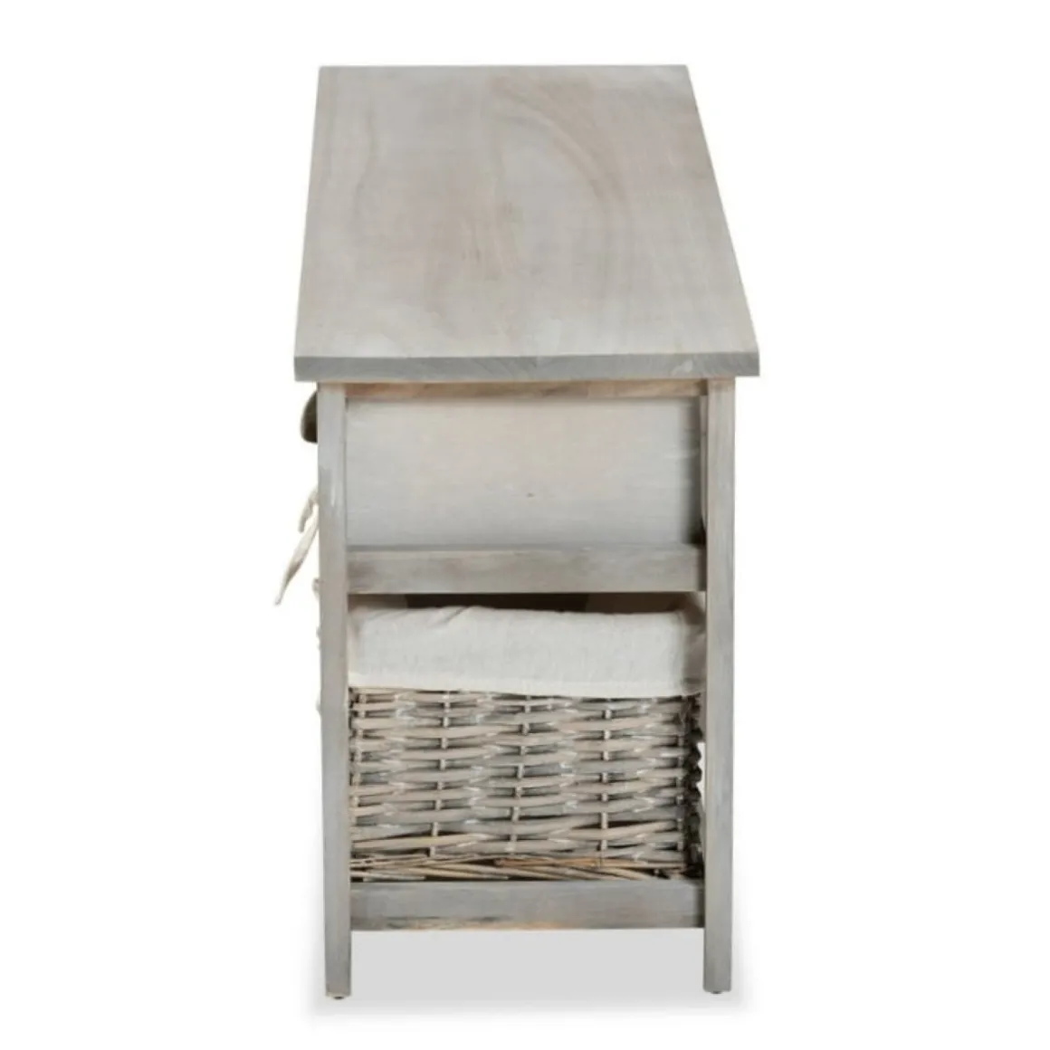 CASSETTIERA MULTIUSO IN LEGNO MASSELLO CM 107X29 H.42 CEMENTO: vendita online CASSETTIERA MULTIUSO IN LEGNO MASSELLO CM 107X29 H.42 CEMENTO in offerta