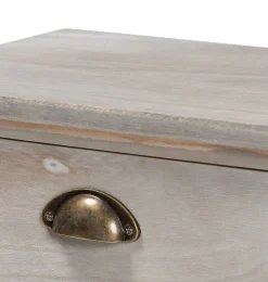 CASSETTIERA MULTIUSO IN LEGNO MASSELLO CM 107X29 H.42 CEMENTO: vendita online CASSETTIERA MULTIUSO IN LEGNO MASSELLO CM 107X29 H.42 CEMENTO in offerta