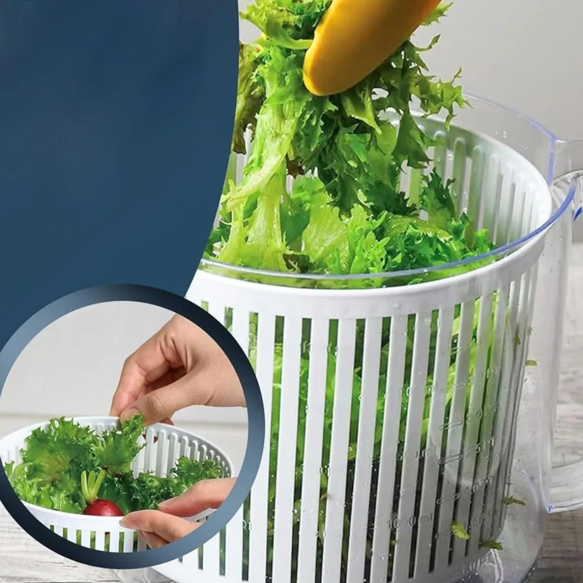 CENTRIFUGA PER INSALATA 21.5X17X19CM 2.5LT