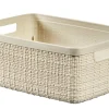 CESTA MOD. JUTE CREMA S IN PLASTICA RICICLATA 27X20 H 11CM 5LT: vendita online CESTA MOD. JUTE CREMA S IN PLASTICA RICICLATA 27X20 H 11CM 5LT in offerta