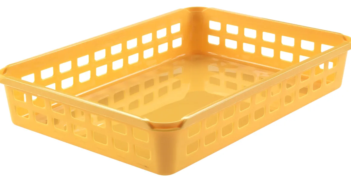 CESTINO FORATO IN POLIPROPILENE GIALLO 35X25X60CM : vendita online CESTINO FORATO IN POLIPROPILENE GIALLO 35X25X60CM in offerta