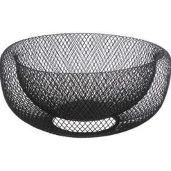 CESTINO IN ACCIAIO INOX NERO 27X12.5CM