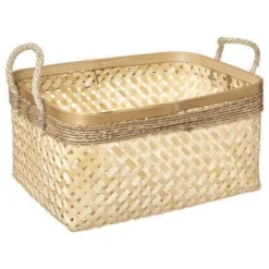 CESTO IN BAMBO NATURALE 39X28 H 20CM: vendita online CESTO IN BAMBO NATURALE 39X28 H 20CM in offerta