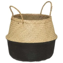 CESTO PIEGHEVOLE DANILO NERO/NATURALE D 40CM: vendita online CESTO PIEGHEVOLE DANILO NERO/NATURALE D 40CM in offerta