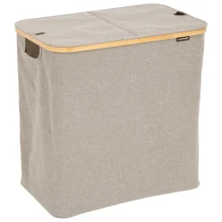 CESTO PORTA BIANCHERIA IN BAMBOO/POLIESTERE/CARTONE BEIGE 53X33X54CM: vendita online CESTO PORTA BIANCHERIA IN BAMBOO/POLIESTERE/CARTONE BEIGE 53X33X54CM in offerta