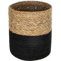 CESTO IN JUTA NATURALE/NERO D 24 H 24.5CM: vendita online CESTO IN JUTA NATURALE/NERO D 24 H 24.5CM in offerta