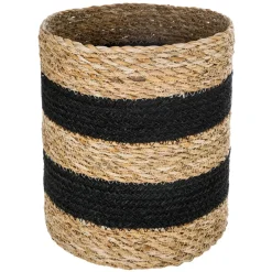 CESTO IN JUTA NATURALE/NERO D 27.5 H 27CM: vendita online CESTO IN JUTA NATURALE/NERO D 27.5 H 27CM in offerta