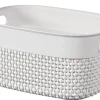 CESTO IN PLASTICA MOD. FILO XS 23.5X17.5 H 12CM 3.5LT BIANCO: vendita online CESTO IN PLASTICA MOD. FILO XS 23.5X17.5 H 12CM 3.5LT BIANCO in offerta