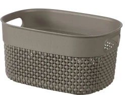 CESTO IN PLASTICA MOD. FILO XS 23.5X17.5 H 12CM 3.5LT CAPPUCCINO: vendita online CESTO IN PLASTICA MOD. FILO XS 23.5X17.5 H 12CM 3.5LT CAPPUCCINO in offerta