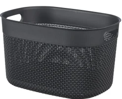 CESTO MOD. FILO L GRIGIO SCURO IN PLASTICA RICICLATA 18LT 38X28X22CM: vendita online CESTO MOD. FILO L GRIGIO SCURO IN PLASTICA RICICLATA 18LT 38X28X22CM in offerta