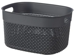 CESTO MOD. FILO S GRIGIO SCURO IN PLASTICA RICICLATA 6LT 27X22X15CM: vendita online CESTO MOD. FILO S GRIGIO SCURO IN PLASTICA RICICLATA 6LT 27X22X15CM in offerta