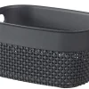 CESTO MOD. FILO XS GRIGIO SCURO IN PLASTICA RICICLATA 23.5X17.5 H 12CM 3.5LT: vendita online CESTO MOD. FILO XS GRIGIO SCURO IN PLASTICA RICICLATA 23.5X17.5 H 12CM 3.5LT in offerta