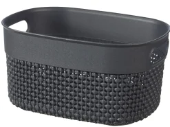 CESTO MOD. FILO XS GRIGIO SCURO IN PLASTICA RICICLATA 23.5X17.5 H 12CM 3.5LT: vendita online CESTO MOD. FILO XS GRIGIO SCURO IN PLASTICA RICICLATA 23.5X17.5 H 12CM 3.5LT in offerta
